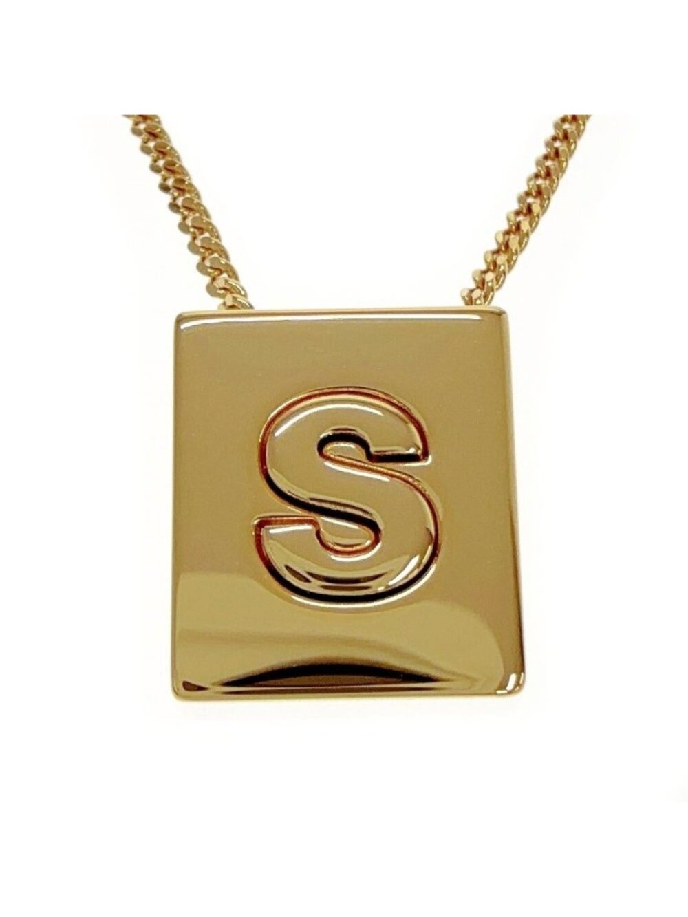 Celine Alphabet Square S Necklace Gold